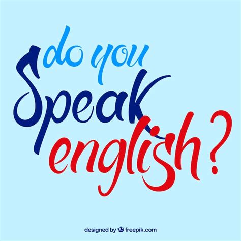 Free Vector Do You Speak English Lettering Background