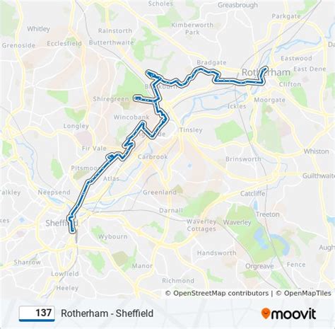 137 Route Schedules Stops And Maps Rotherham Town Centre Updated