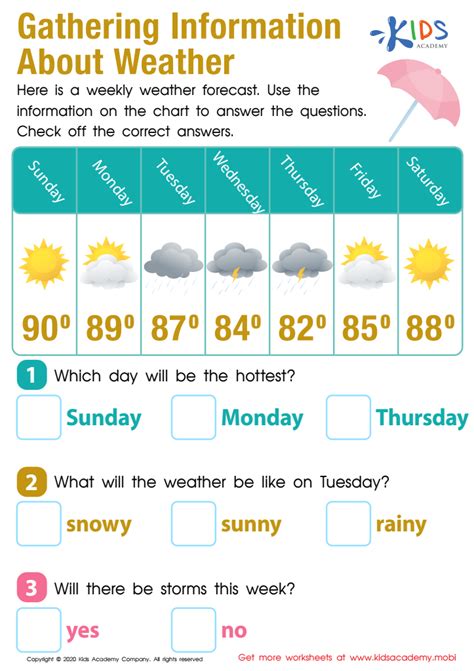 Normal Weather Worksheet For Grade 1 Free Pdf Worksheets
