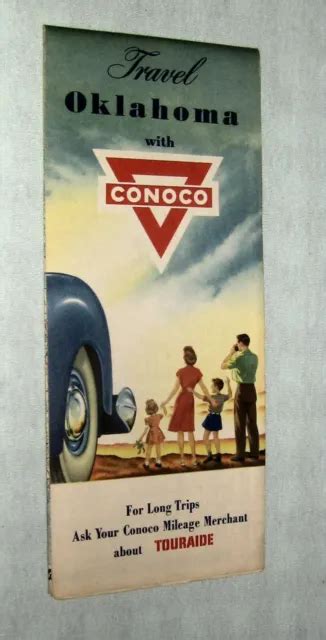 Vintage 1960s Conoco Touraide Road Mapoklahoma Highways 998 Picclick