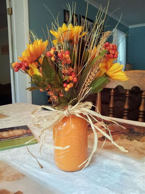 My Momma Made This Fall Mason Jar Centerpiece Just Some Orange Paint