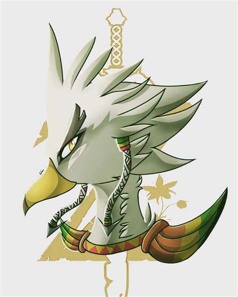 Legend Of Zelda Breath Of The Wild Art Rito Warrior Teba Botw By