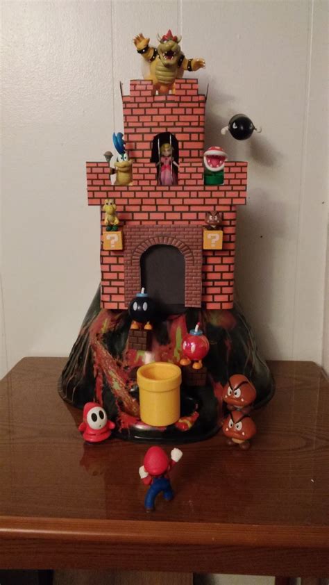 Homemade Bowser Castle Mario Toys Gingerbread Castle Fairy Garden Diy