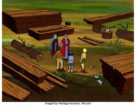 The Greatest Stories From The Bible Noahs Ark Production Cel With