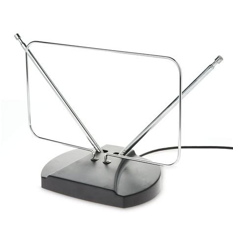 Onn Indoor Easy Adjust Hdtv Antenna With Vhf Dipoles And 20 Mile