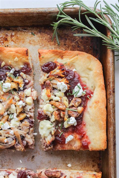 Chicken Cranberry Walnut Pizza With Goat Cheese
