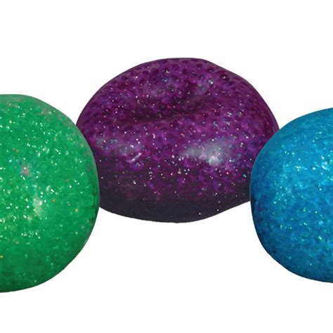 Glitter Bead Sensory Balls Set Of 3 Squidgy Toys Tfh Special Needs