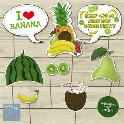 Printable Photo Booth Props For Tutti Frutti Party Etsy