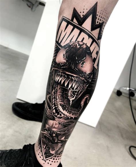 Matias Noble S Black And Grey Realistic Tattoo Inkppl Venom Tattoo