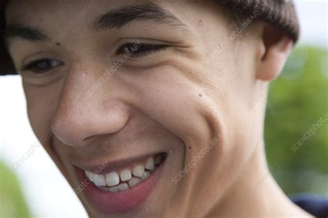 Portrait Of Teenage Boy Smiling Stock Image C0465880 Science