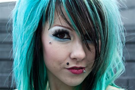Best colors for blue eyes and brown hair. women, Piercing, Eyes, Blue Hair, Teal Hair Wallpapers HD ...