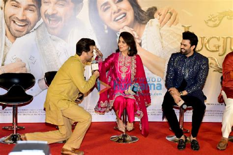 Photos Varun Dhawan Kiara Advani Anil Kapoor And Neetu Kapoor Arrive For The Trailer Launch Of