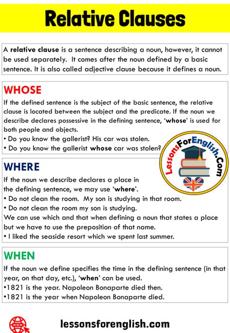 Defining And Non Defining Relative Clauses Examples Relative Clauses Relative Clauses Are A
