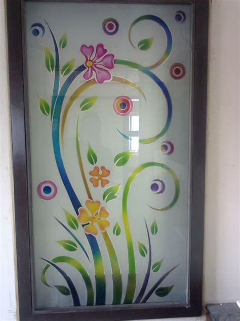 Glass Colour Etching Glass Etching Designs Glass Painting Designs