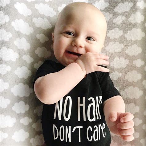 Funny Baby Clothes No Hair Dont Care Bodysuit Baby Etsy