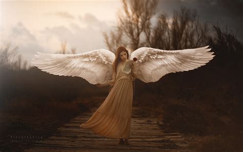 Girl With Wings Angel Wallpaper HD Girls Wallpapers K Wallpapers