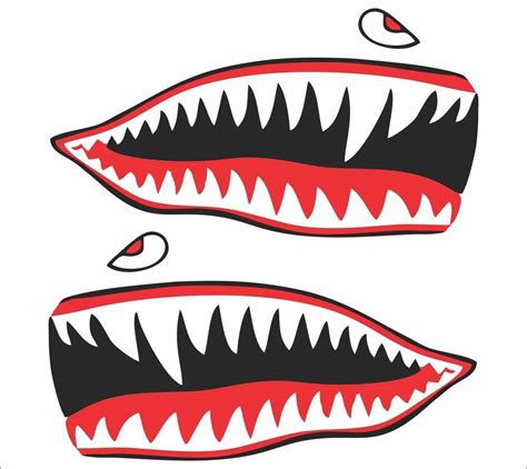 Mouth Clipart Kayak Decals Shark