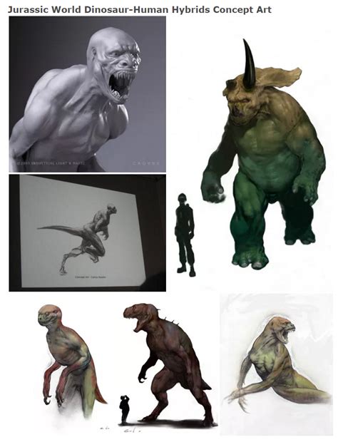 Jurassic Park 4 Concept Art Shows Raptor Human Hybrid