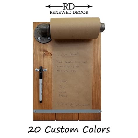 Rydal Wooden Memo Paper Roll Holder 20 Stain Colors Grocery Etsy