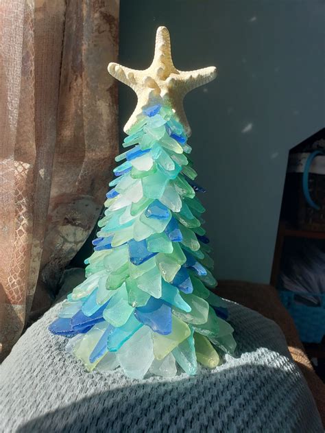 Medium Sea Glass Tree Sea Glass Art Etsy