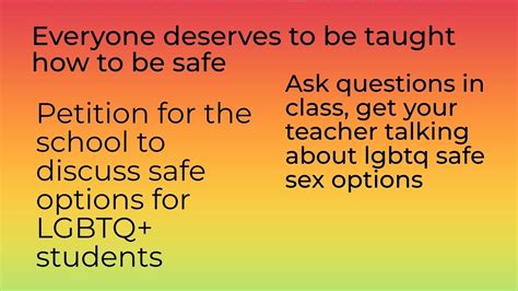 Petition · Inclusive Safe Sex Education ·