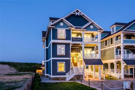 Nags Head Luxury Oceanfront Ocean Star Coastal House Exterior