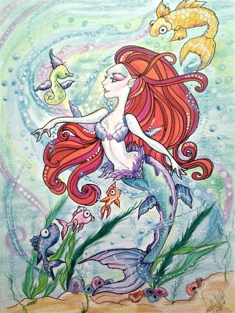 Fantasy Mermaid Art Wall Art For Children Whimsical Kids