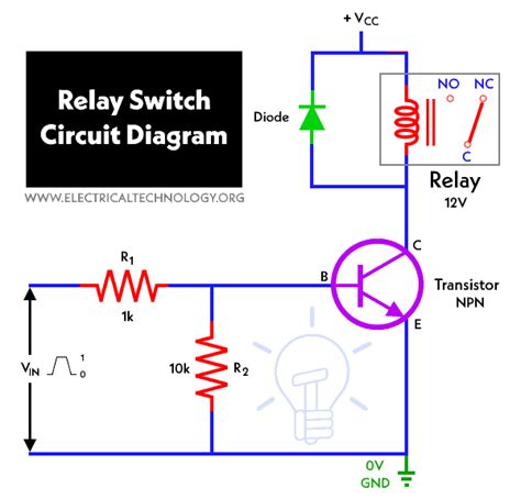 Electronic Relay Switch Circuit Npn Pnp N And P Channel