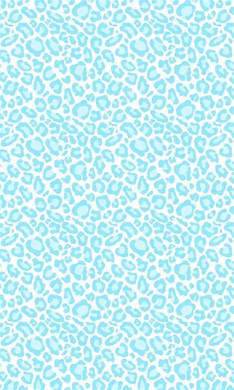 Aesthetic Blue Leopard Cheetah Print Wallpaper Preppy Wallpaper