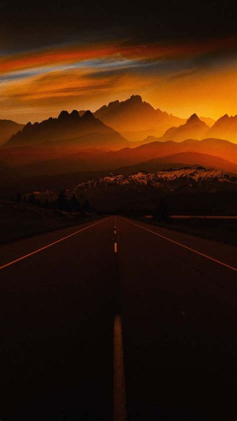 Sunrise Road Iphone Wallpaper Hd Iphone Wallpapers In 2023 Iphone