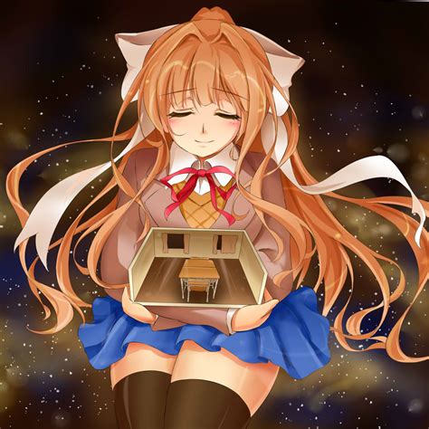 Monika With Her Space Classroom 💚💚💚 By 青瀬さらとが On Pixiv Rddlc