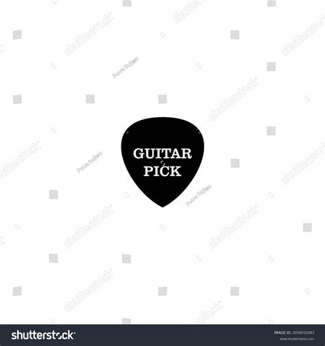 Guitar Pick Logo Icon Vector Stock Vector Royalty Free 2058552083