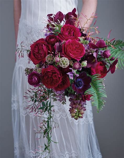 12 Breath Taking Bridal Bouquets Featuring David Austin Roses Purple