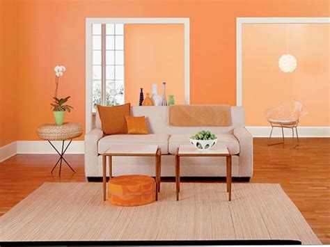 Geometric living room paint is all the rage at the moment. Paint walls - paint ideas for orange wall design | Interior Design Ideas | AVSO.ORG