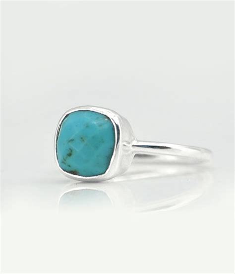 Turquoise Ring December Birthstone Ring Bezel Ring Gemstone Etsy