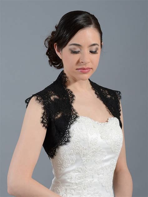 Black Sleeveless Bridal Lace Bolero Jacket Lace061black La Lace
