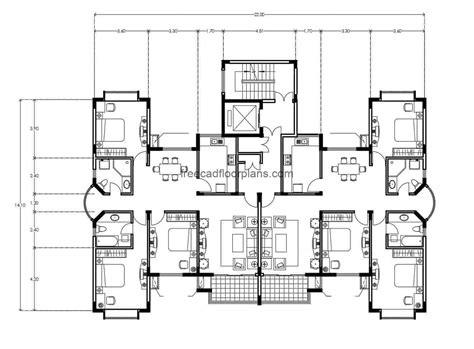 Residential Building 0508201 Free Cad Drawings