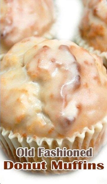 The glaze over the top makes them perfectly sweet and an easy breakfast muffin recipe. Old Fashioned Donut Muffins | Desserts, Donut recipes