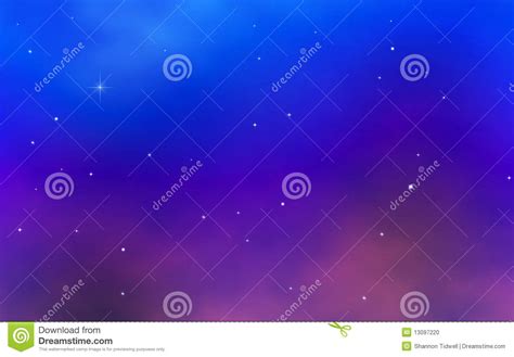 Colorful Night Sky With Bright Stars Stock Photo Image