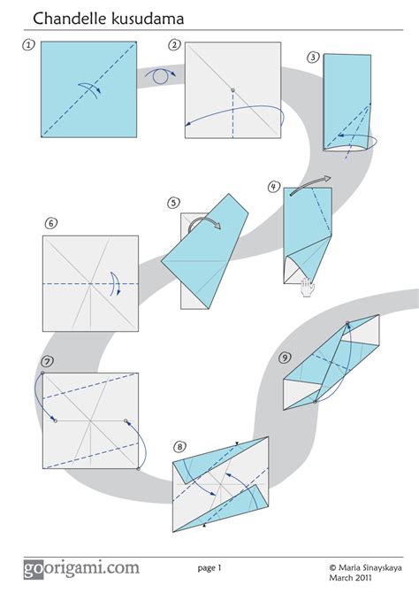 Chandelle Kusudama by Maria Sinayskaya — Diagram | Go Origami