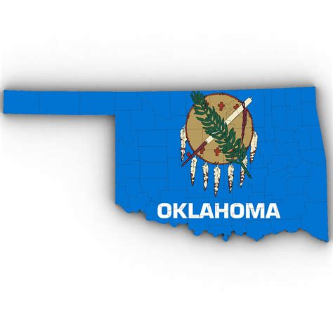 Oklahoma Political Map 3d Model In Environment 3dexport