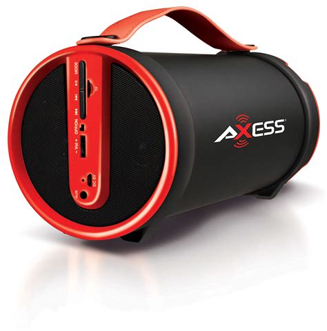 Axess Portable Bluetooth Hi Fi Cylinder Loud Speaker With 4 Subwoofer