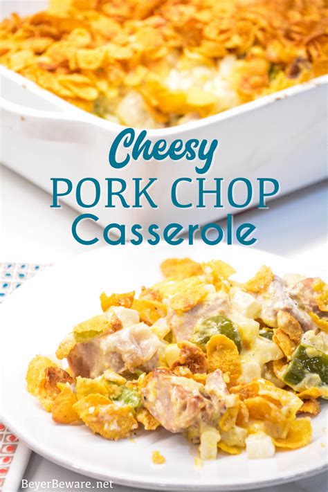 Cheesy Pork Chop Casserole  How to Use Leftover Pork Chops