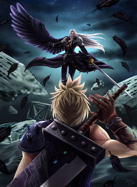 Final Fantasy Vii Sephiroth Cloud Strife Arte Y De Fantas A Final