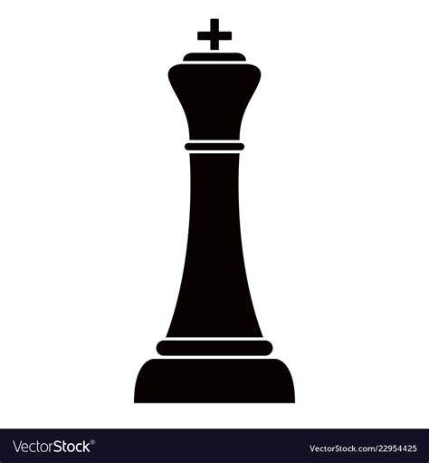 Silhouette Of A King Chess Piece Royalty Free Vector Image