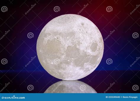 Luminous Artificial Full Moon Lamp Stock Photo Image Of Artificial
