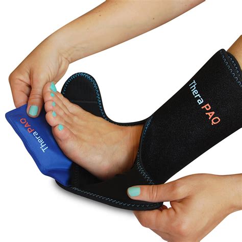 Therapaq Ankle Ice Pack Wrap For Injuries Hot And Cold Reusable