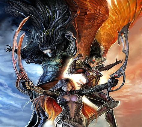 1920x1080px 1080p Free Download Witchblade Trio Swords Wings