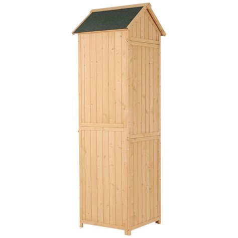 Outsunny Garden Storage Shed Tool Cabinet Organiser Asphalt Roof Wooden