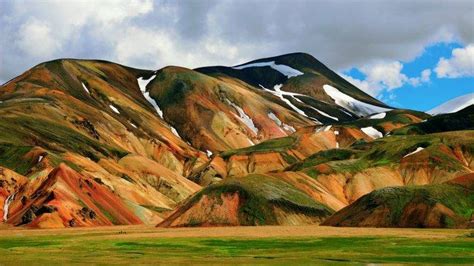 Nature Landscape Mountain Iceland Snow Field Hill